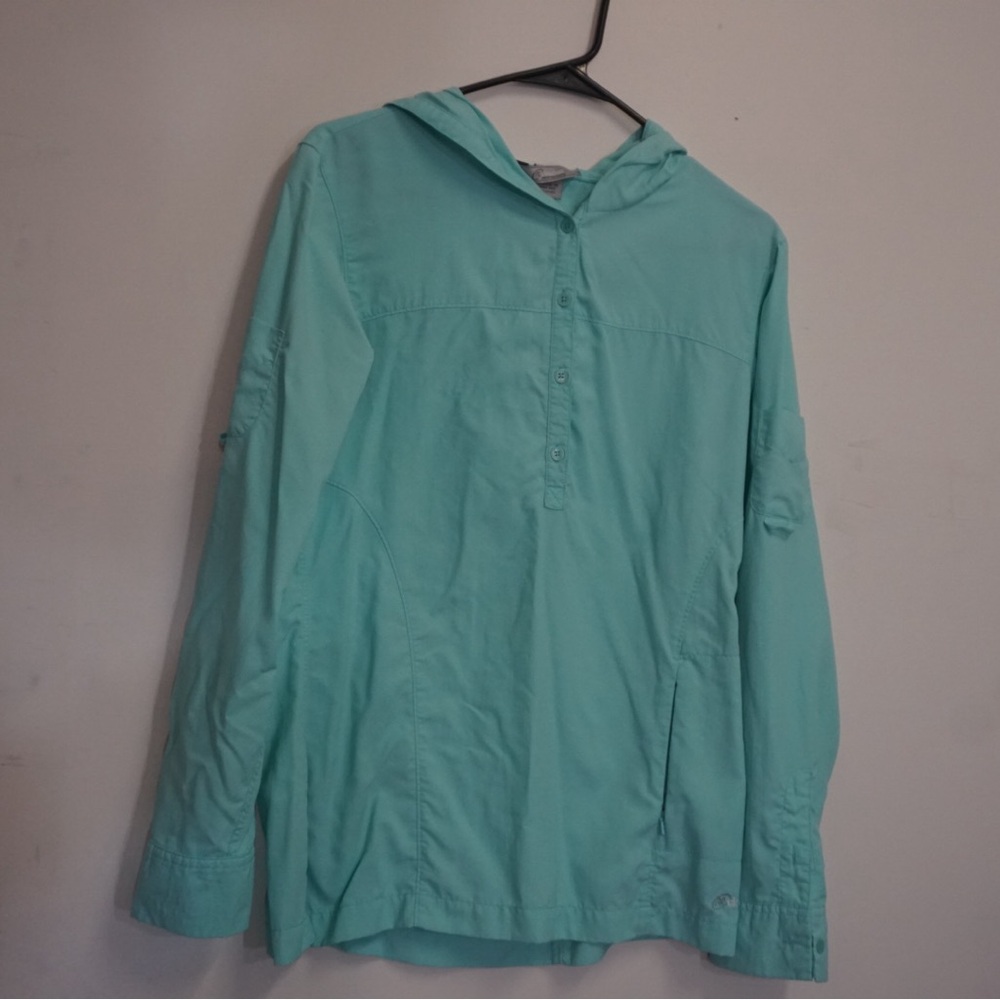 Blue Cloud Veil Half Button Pullover Windbreaker … - image 2